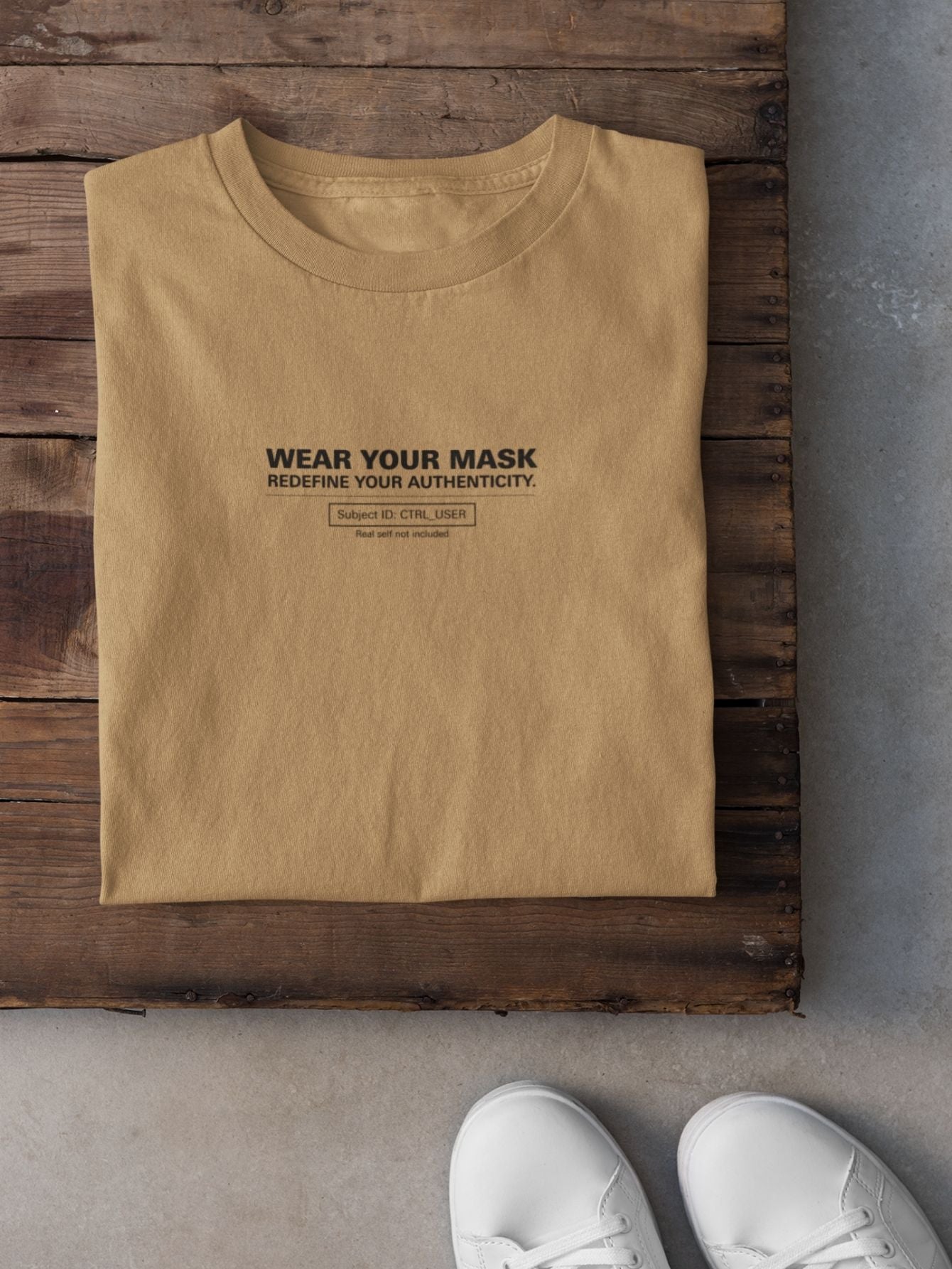 Camiseta Aveloz Feminina Authenticity Confortável 100% Algodão Bege
