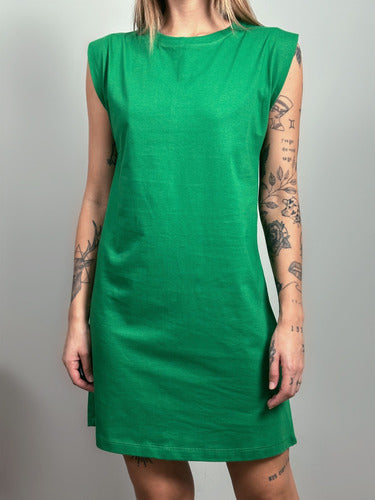 Vestido Aveloz Camisetão Muscle Tee Regata Verde Bandeira
