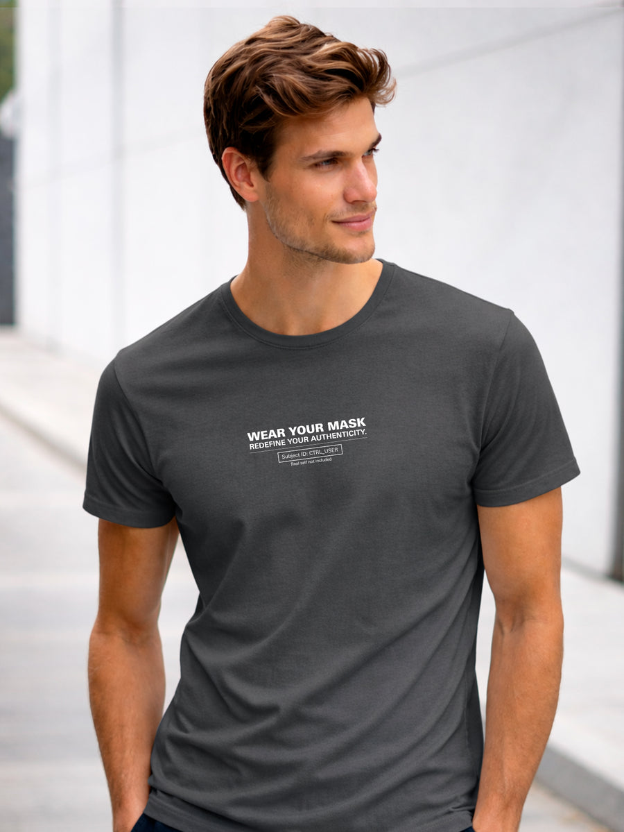 Camiseta Aveloz Masculino Authenticity Confortável 100% Algodão Cinza escuro