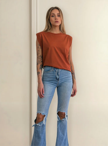 Camiseta Aveloz Feminina Muscle Tee Terracota