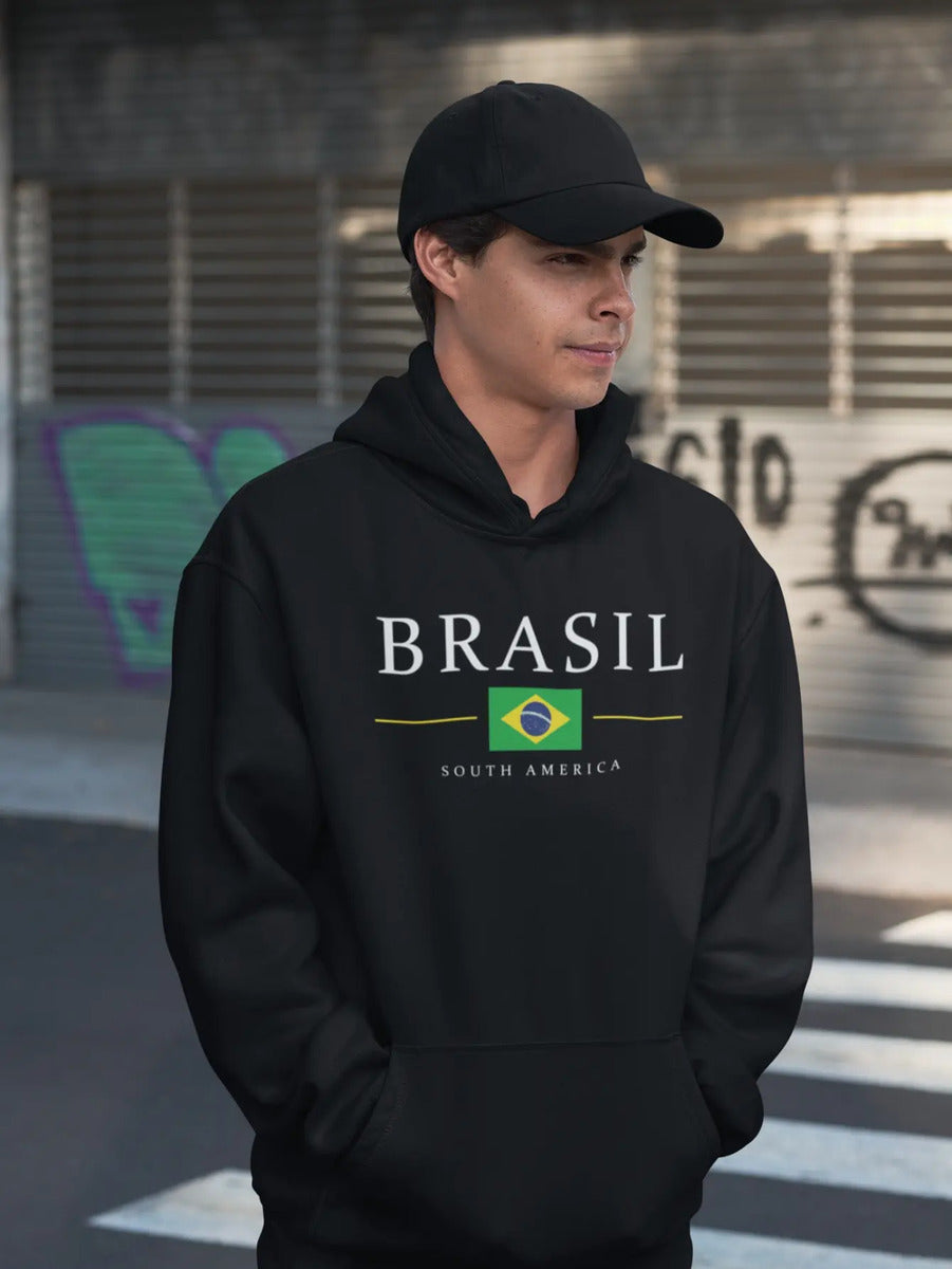 Moletom Canguru Estampado Brasil South América Copa