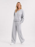 Conjunto Moletom Feminino Flow Aveloz Cinza