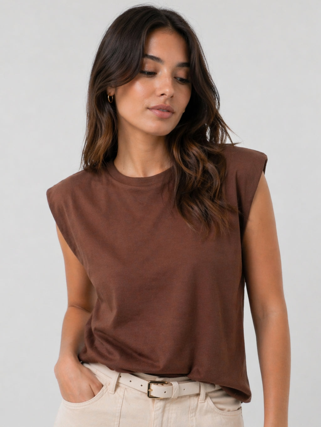 Camiseta Aveloz Feminina Muscle Tee Marrom