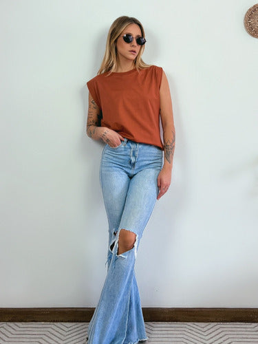 Camiseta Aveloz Feminina Muscle Tee Terracota