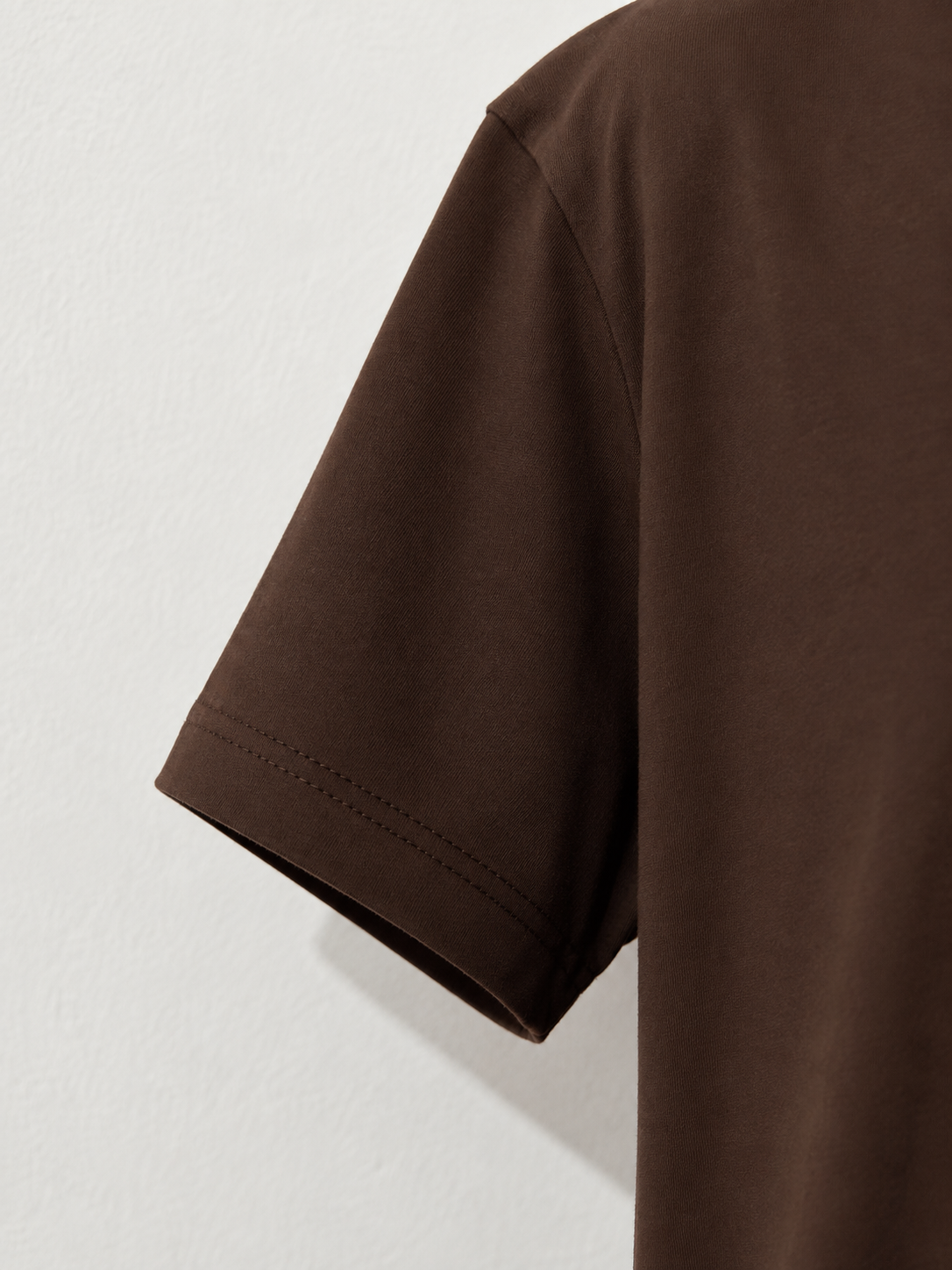 Blusa Assimétrica Feminina com Renda Marrom