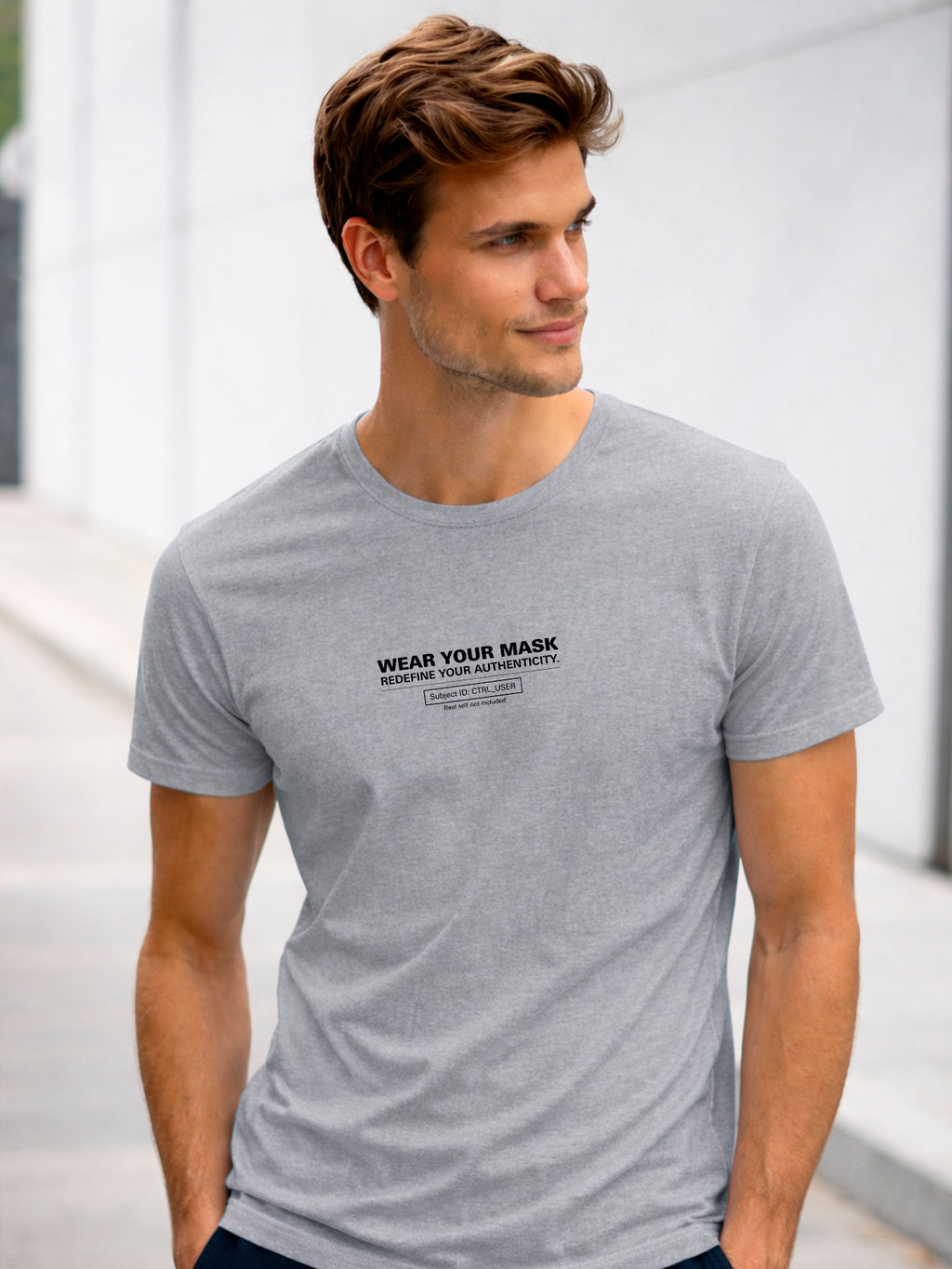 Camiseta Aveloz Masculino Authenticity Confortável 100% Algodão Cinza