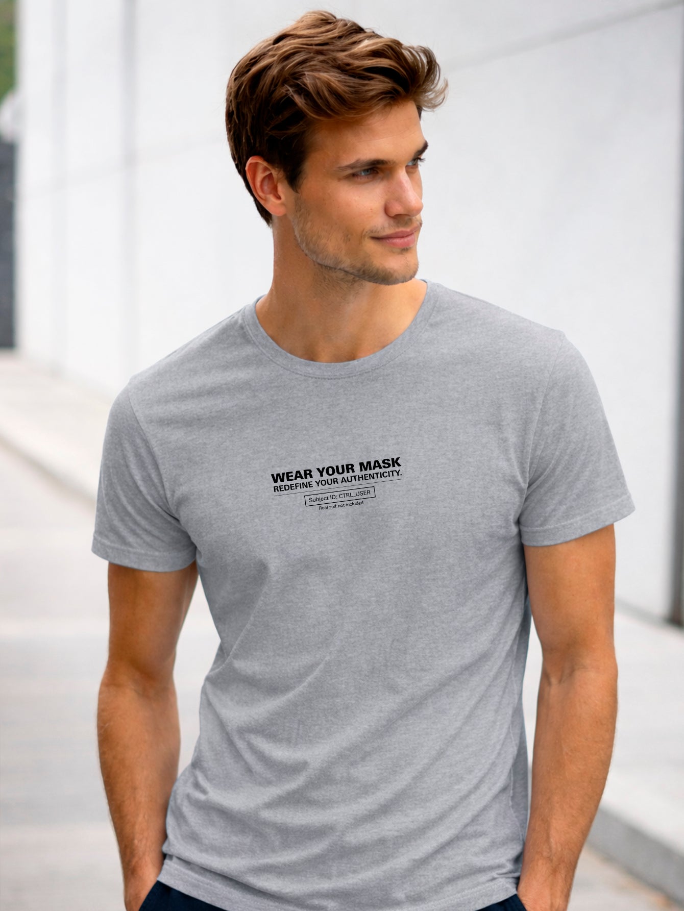 Camiseta Aveloz Masculino Authenticity Confortável 100% Algodão Cinza