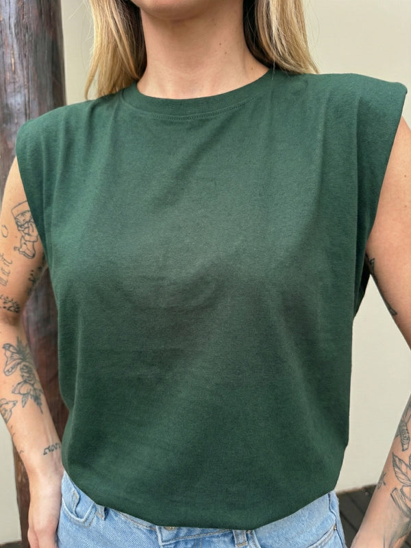 Camiseta Aveloz Feminina Muscle Tee Verde Militar