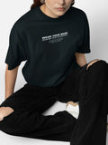 Camiseta Oversized Feminina Estampada Authenticity Streetwear Premium Preto