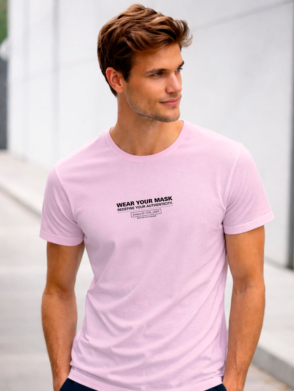 Camiseta Aveloz Masculino Authenticity Confortável 100% Algodão Rosa