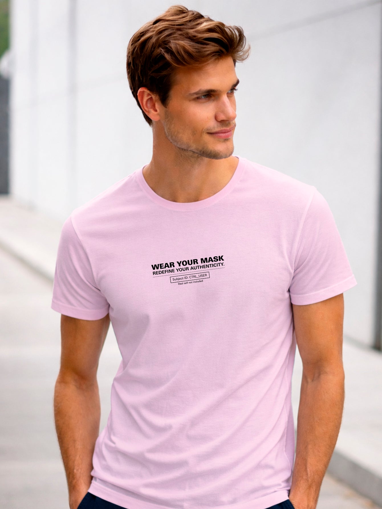 Camiseta Aveloz Masculino Authenticity Confortável 100% Algodão Rosa