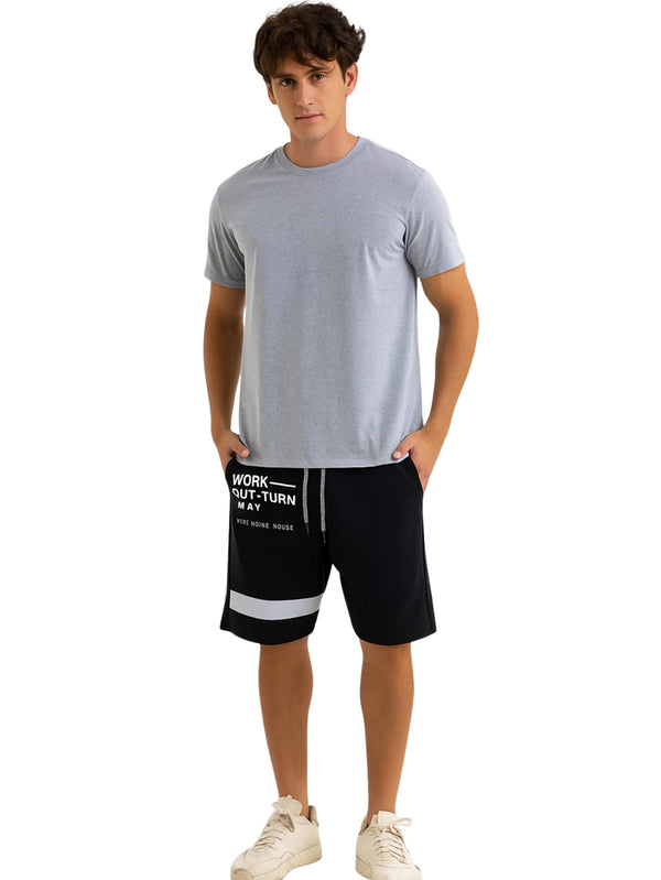 Camiseta Masculina algodão Básica Cinza Mescla