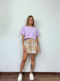 Camiseta Aveloz Feminina Cropped Lilás