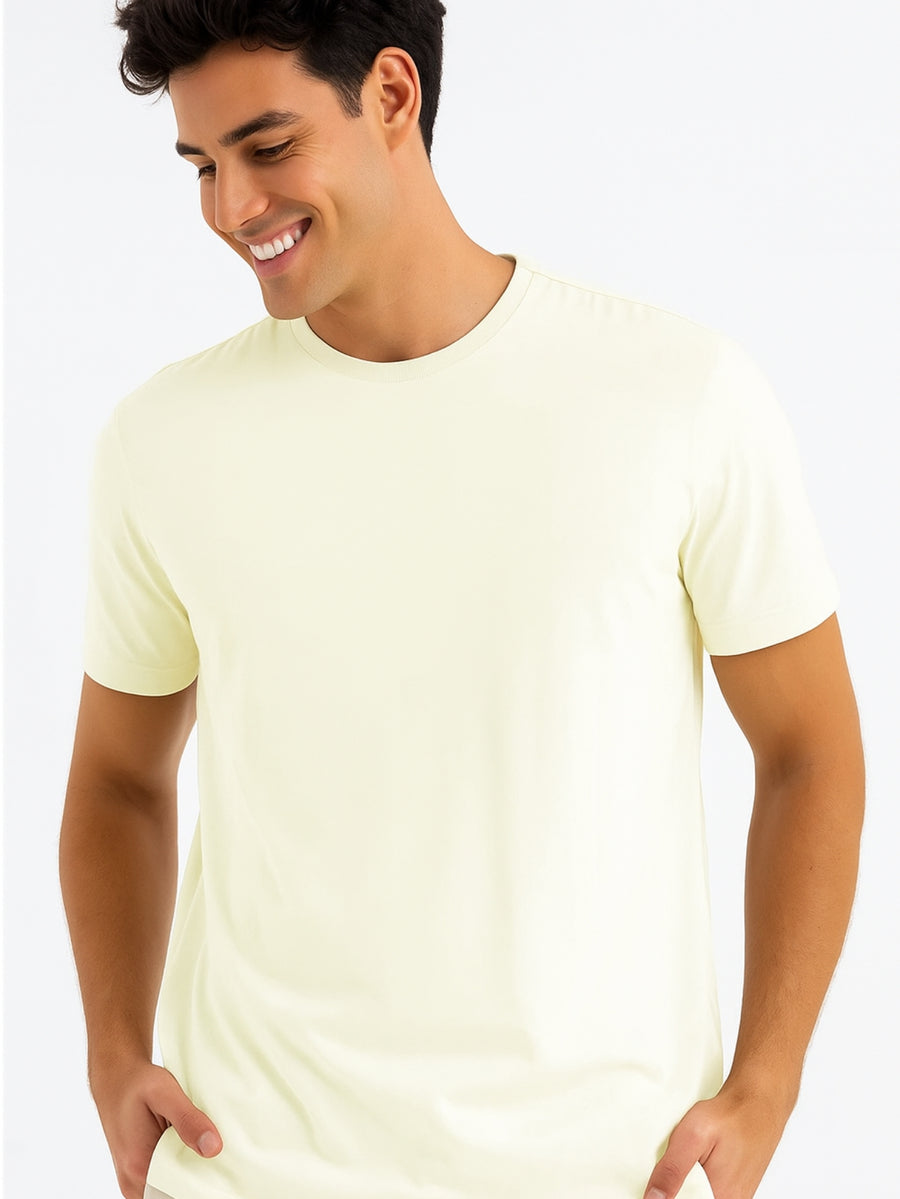 Camiseta Masculina algodão Básica Off White