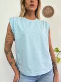 Camiseta Aveloz Feminina Muscle Tee Azul Claro