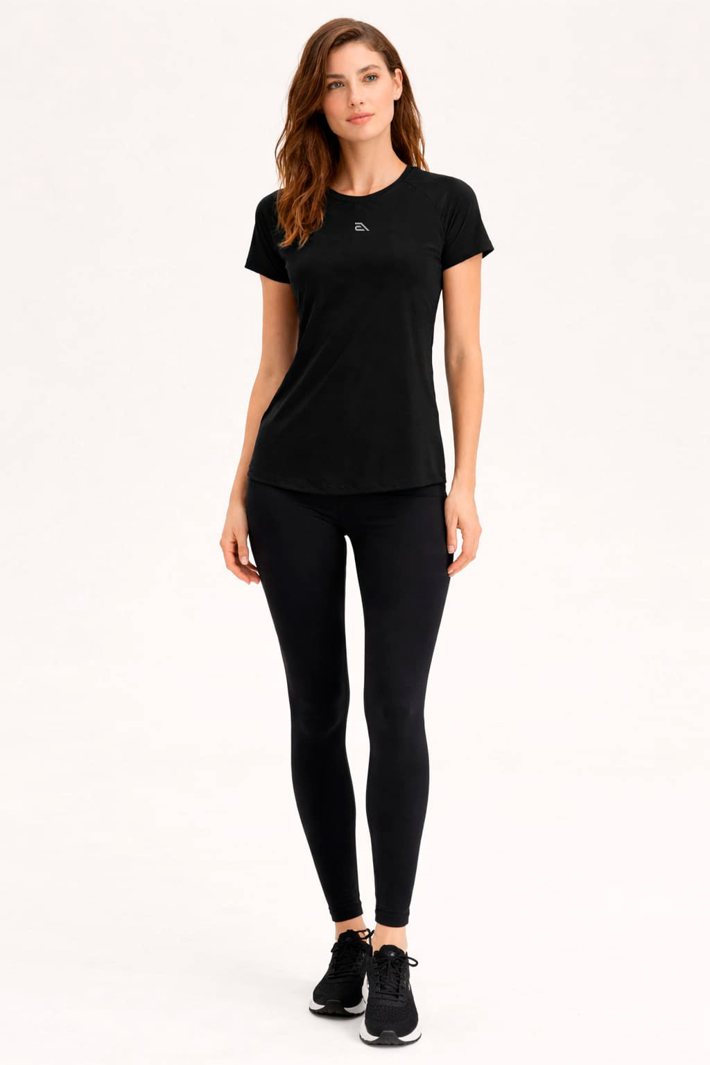 Camiseta Feminina Raglan Dry Estampa Aveloz Proteção Solar Corrida Preto