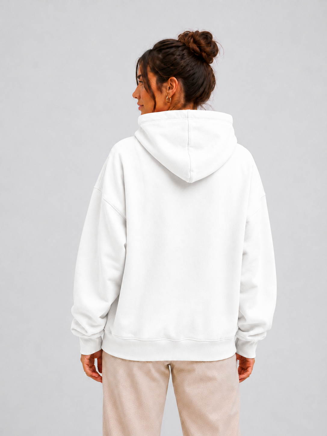 Moletom Feminino Aveloz Canguru Básico Branco