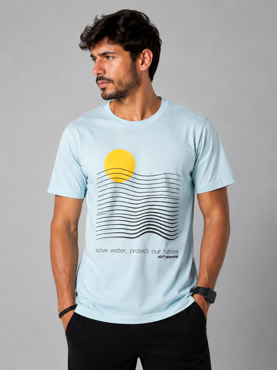 Camiseta Aveloz Wave- Azul Claro
