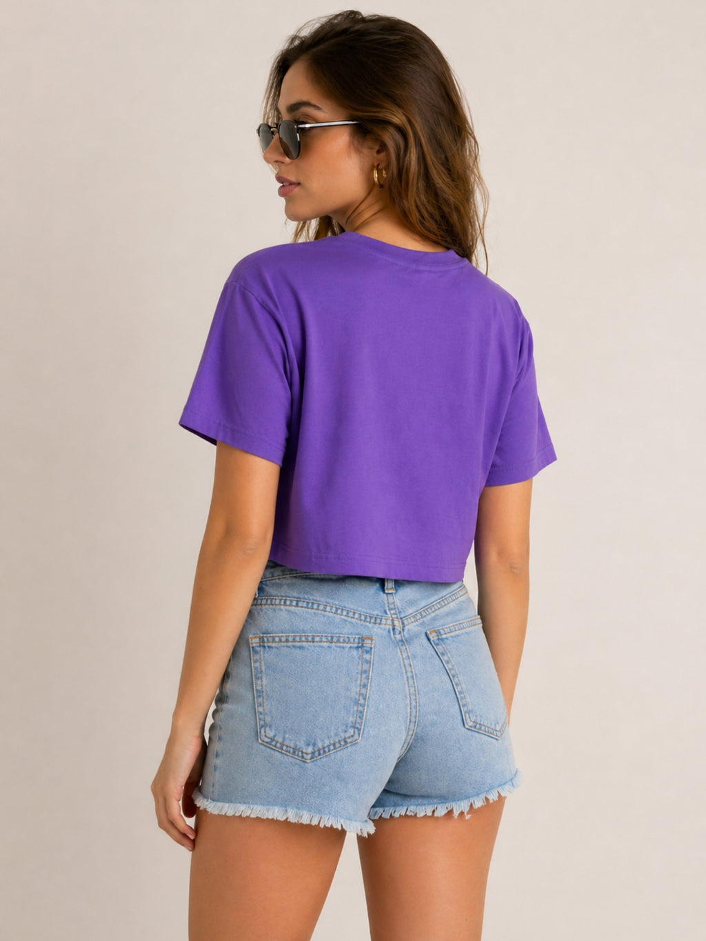Camiseta Aveloz Feminina Cropped Roxo