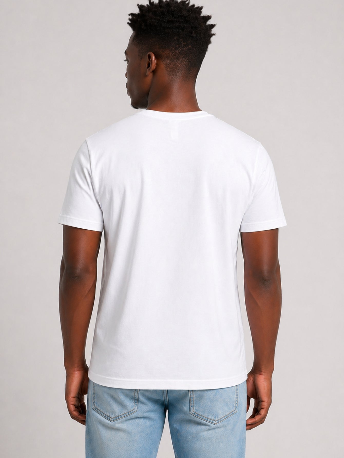 Camiseta Masculina Algodão Básica Branca