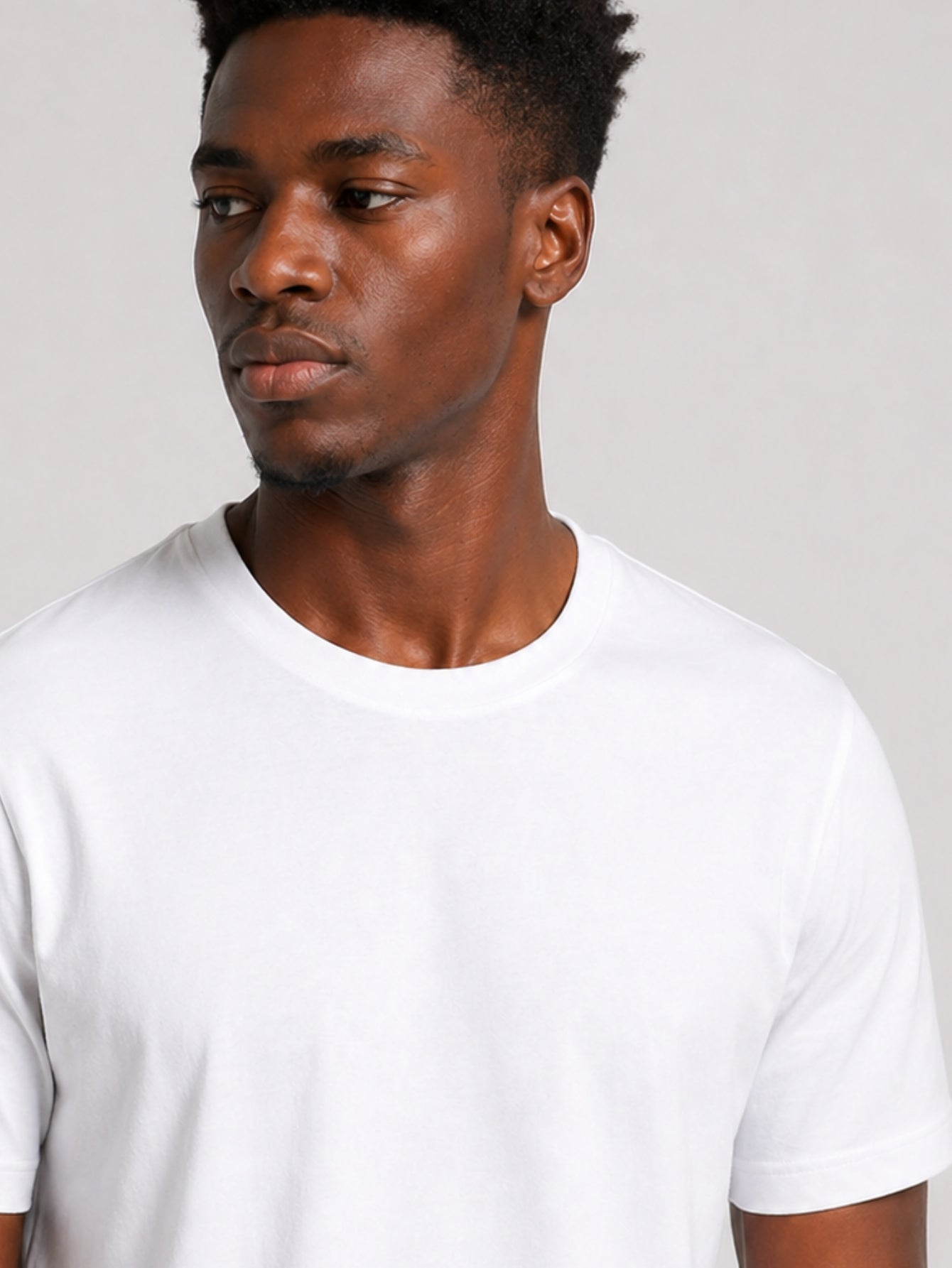 Camiseta Masculina Algodão Básica Branca