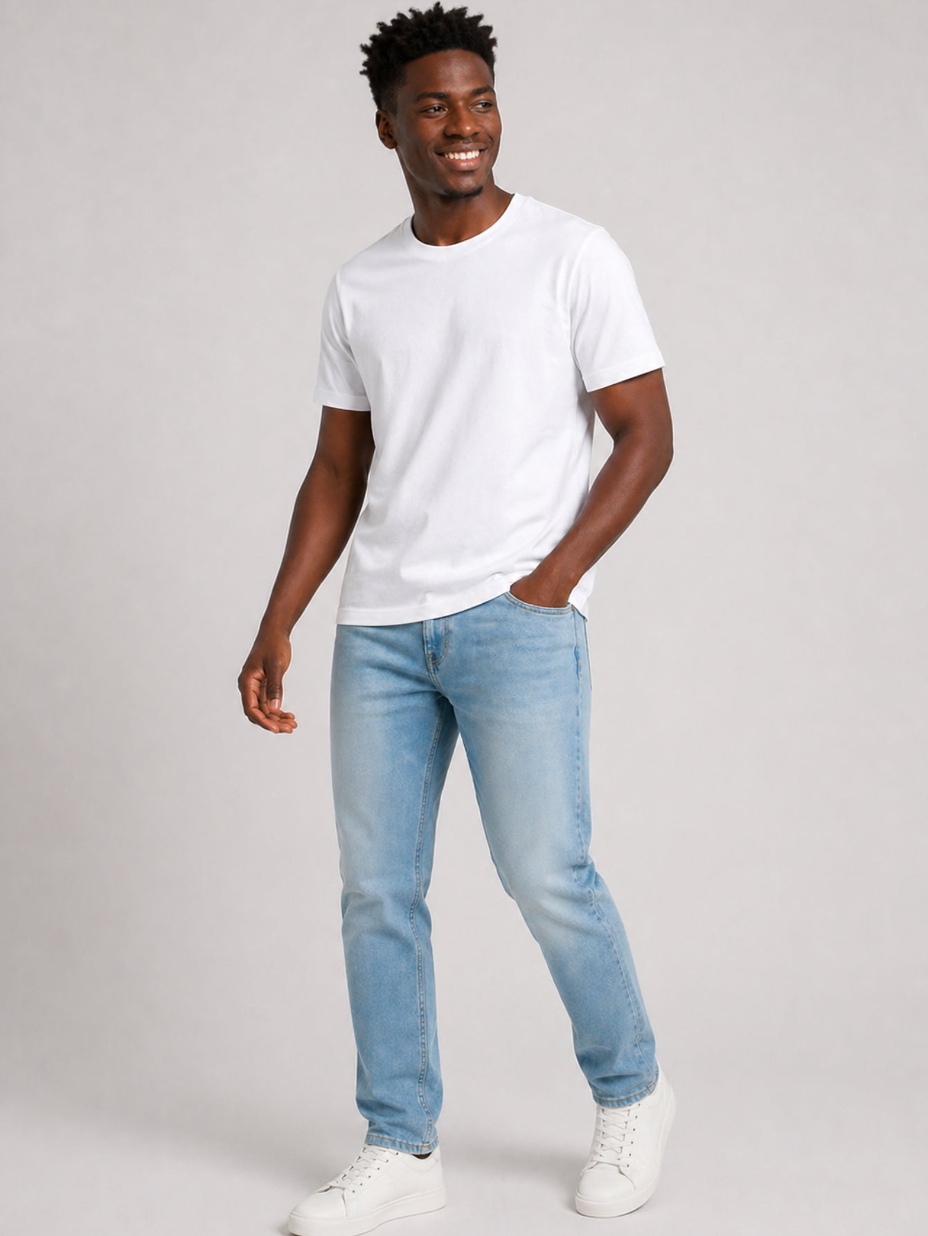Camiseta Masculina Algodão Básica Branca