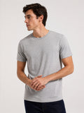 Camiseta Masculina Algodão Básica Cinza Mescla