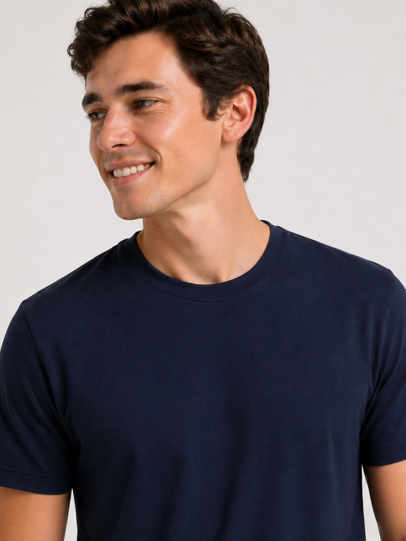 Camiseta Masculina Algodão Básica Azul Marinho