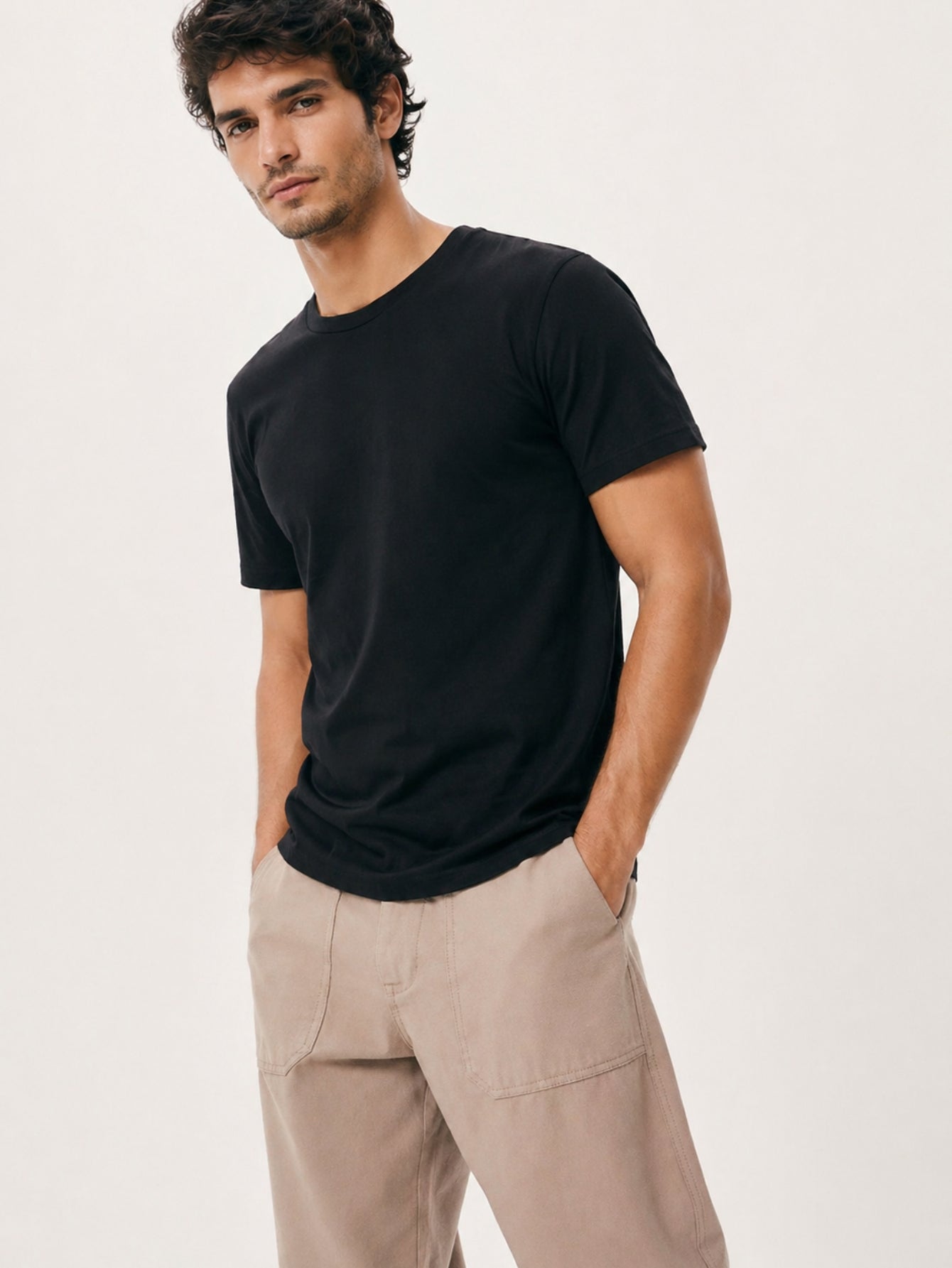 Camiseta Masculina Algodão Básica Preta