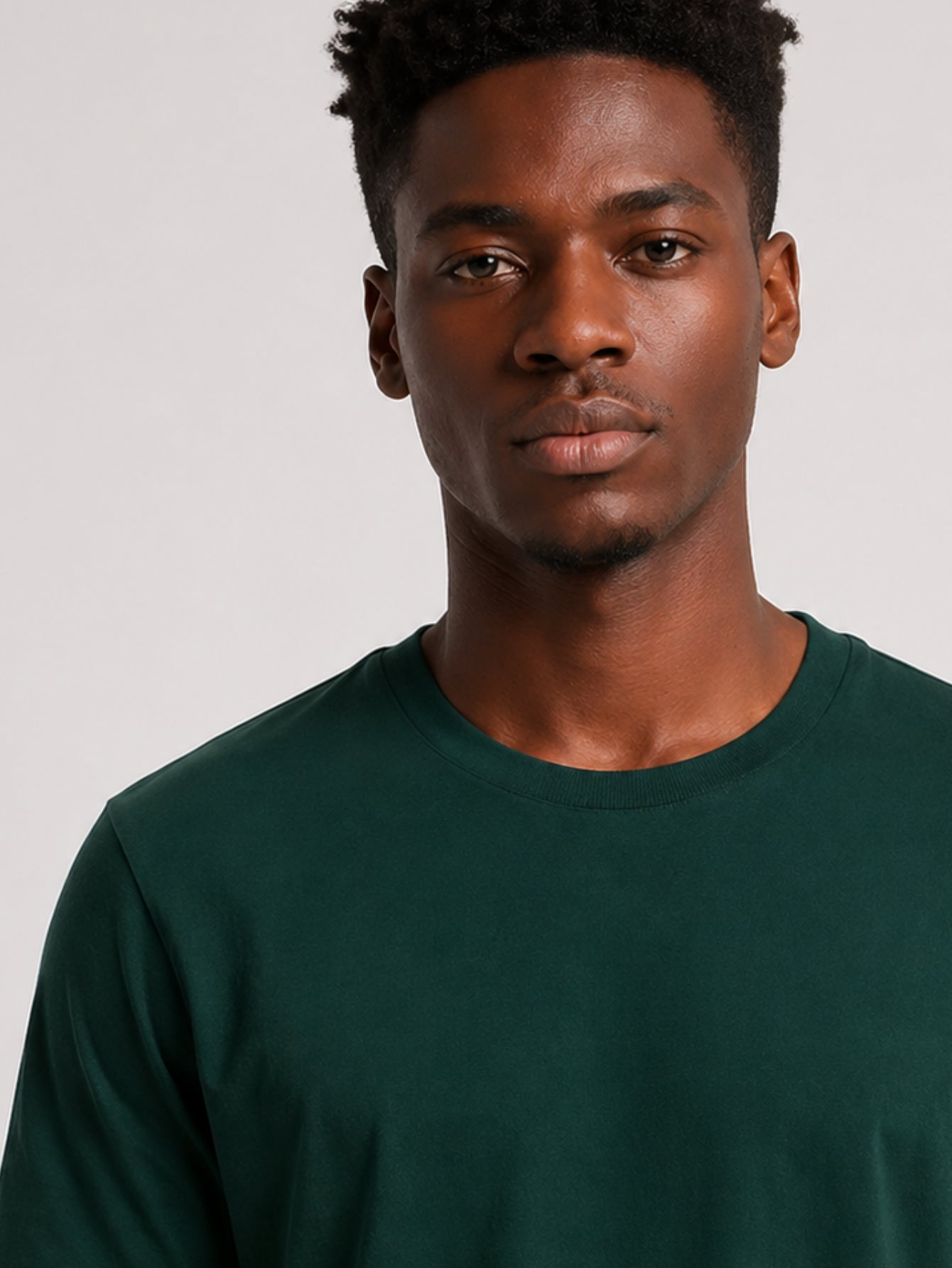Camiseta Masculina Algodão Básica Verde Escuro