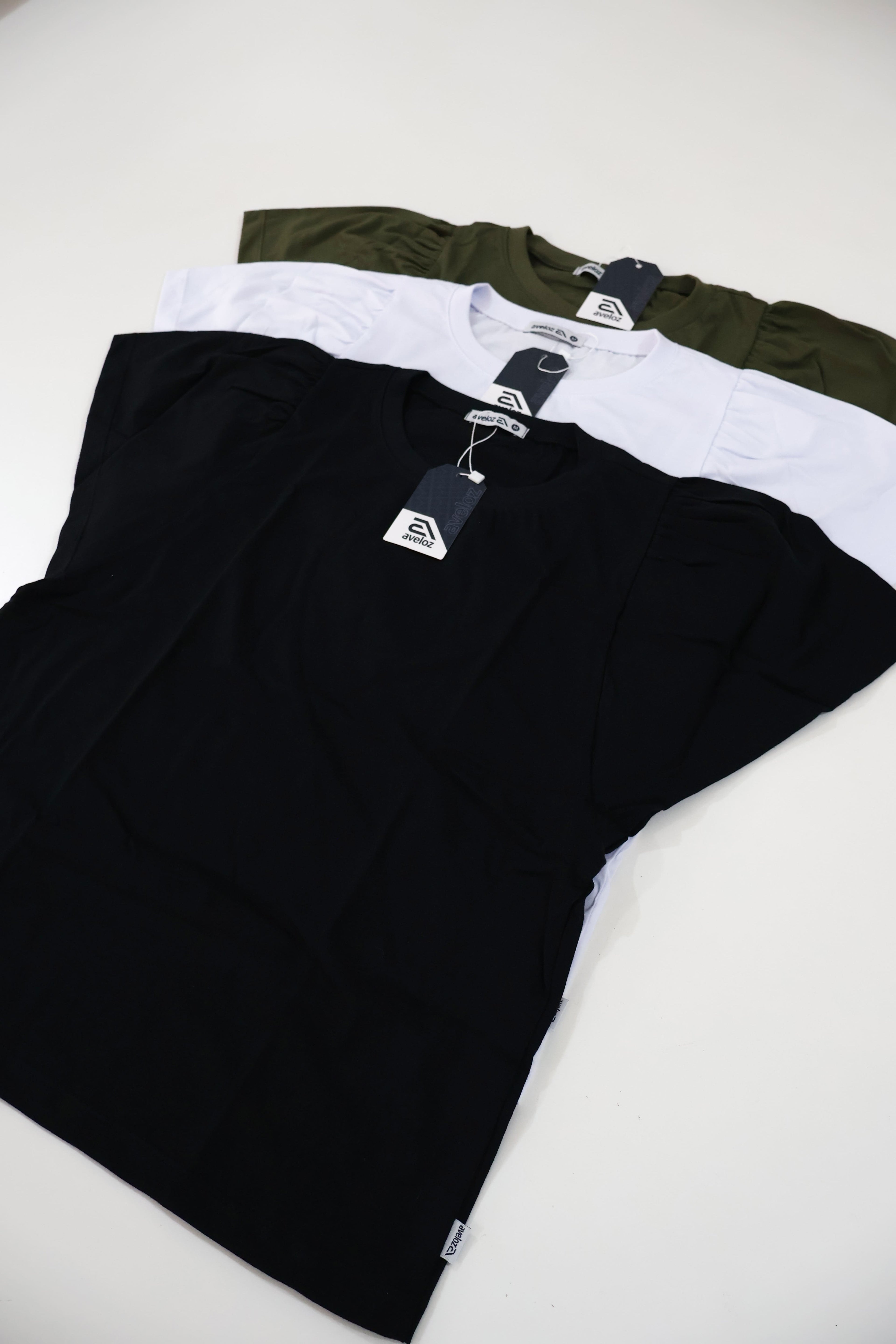 Blusa de Algodão Manga Bufante- Branca