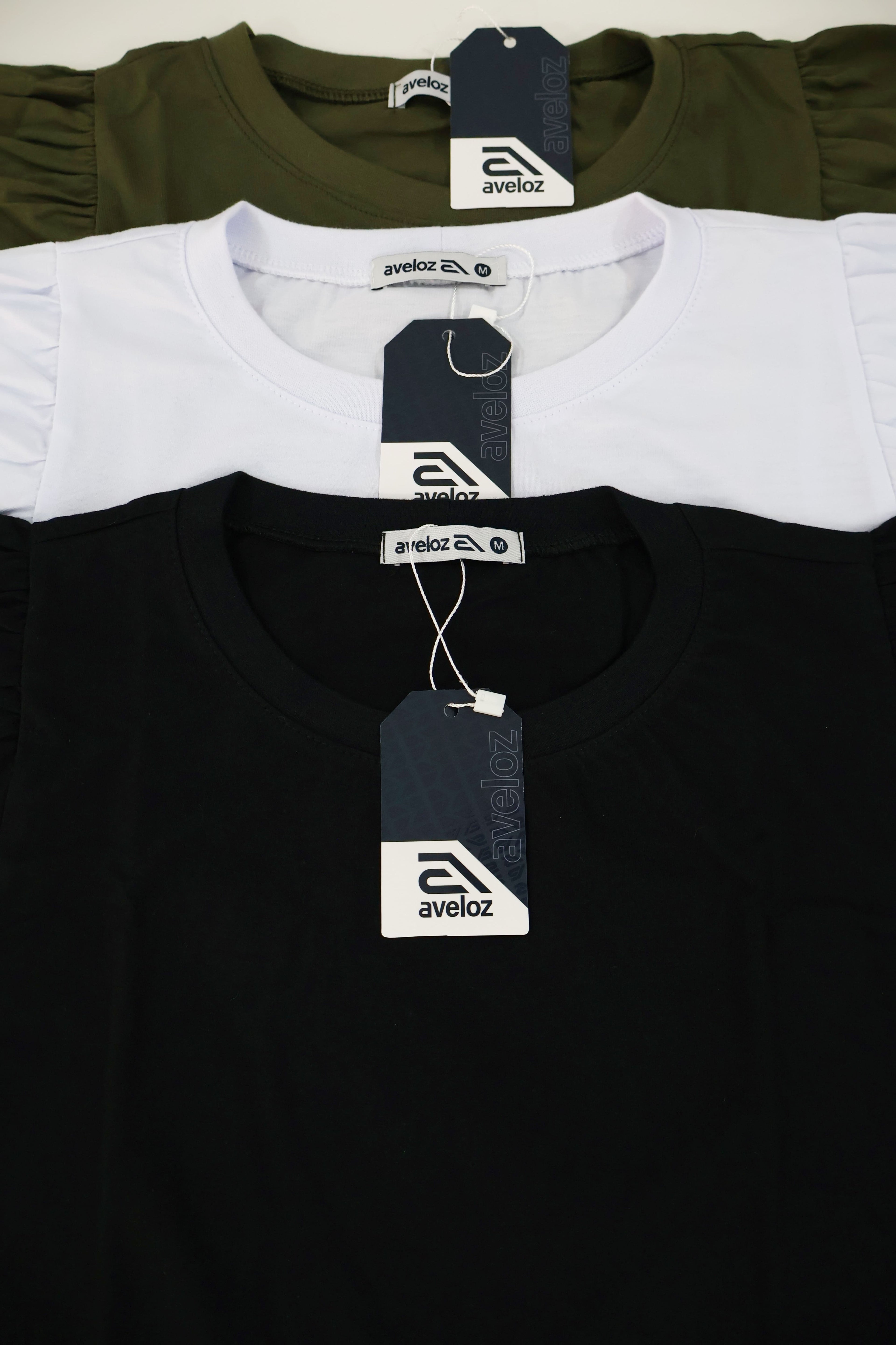 Blusa de Algodão Manga Bufante- Branca