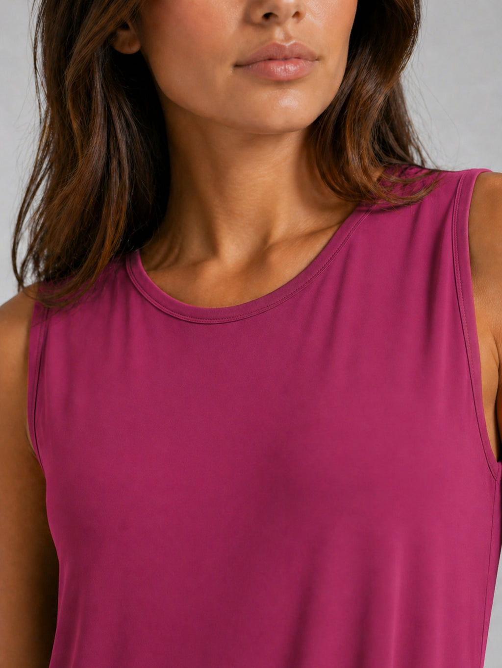 Vestido Longo Aveloz Viscolycra Soltinho com Bolso Fucsia