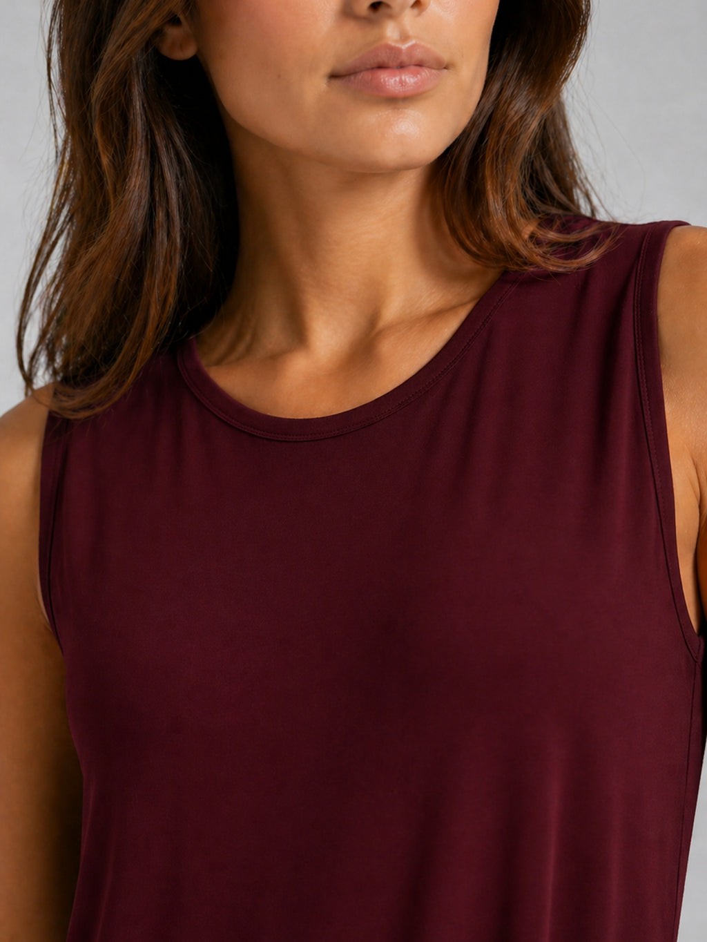 Vestido Longo Aveloz Viscolycra Soltinho com Bolso Vinho