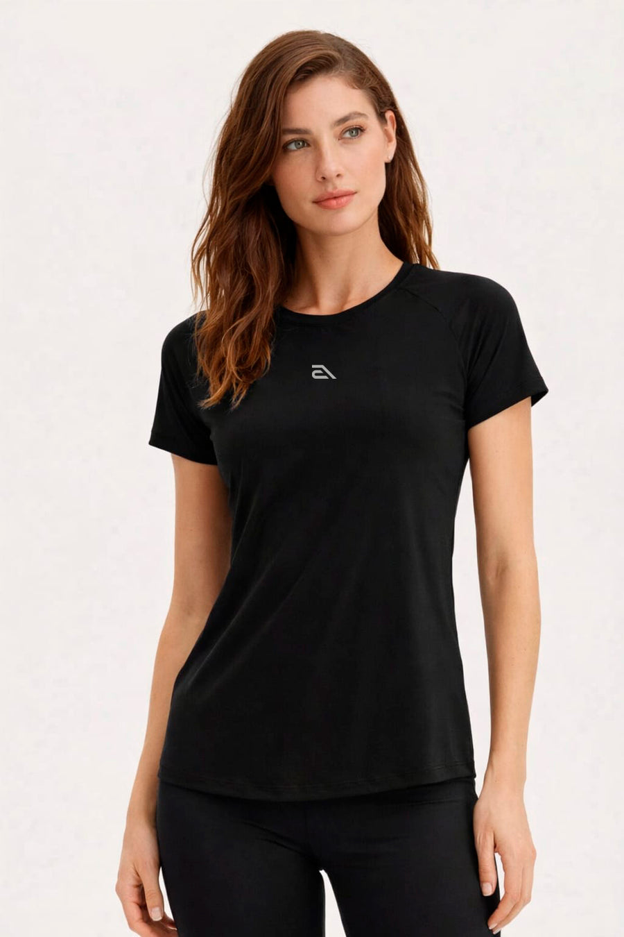 Camiseta Feminina Raglan Dry Estampa Aveloz Proteção Solar Corrida Preto