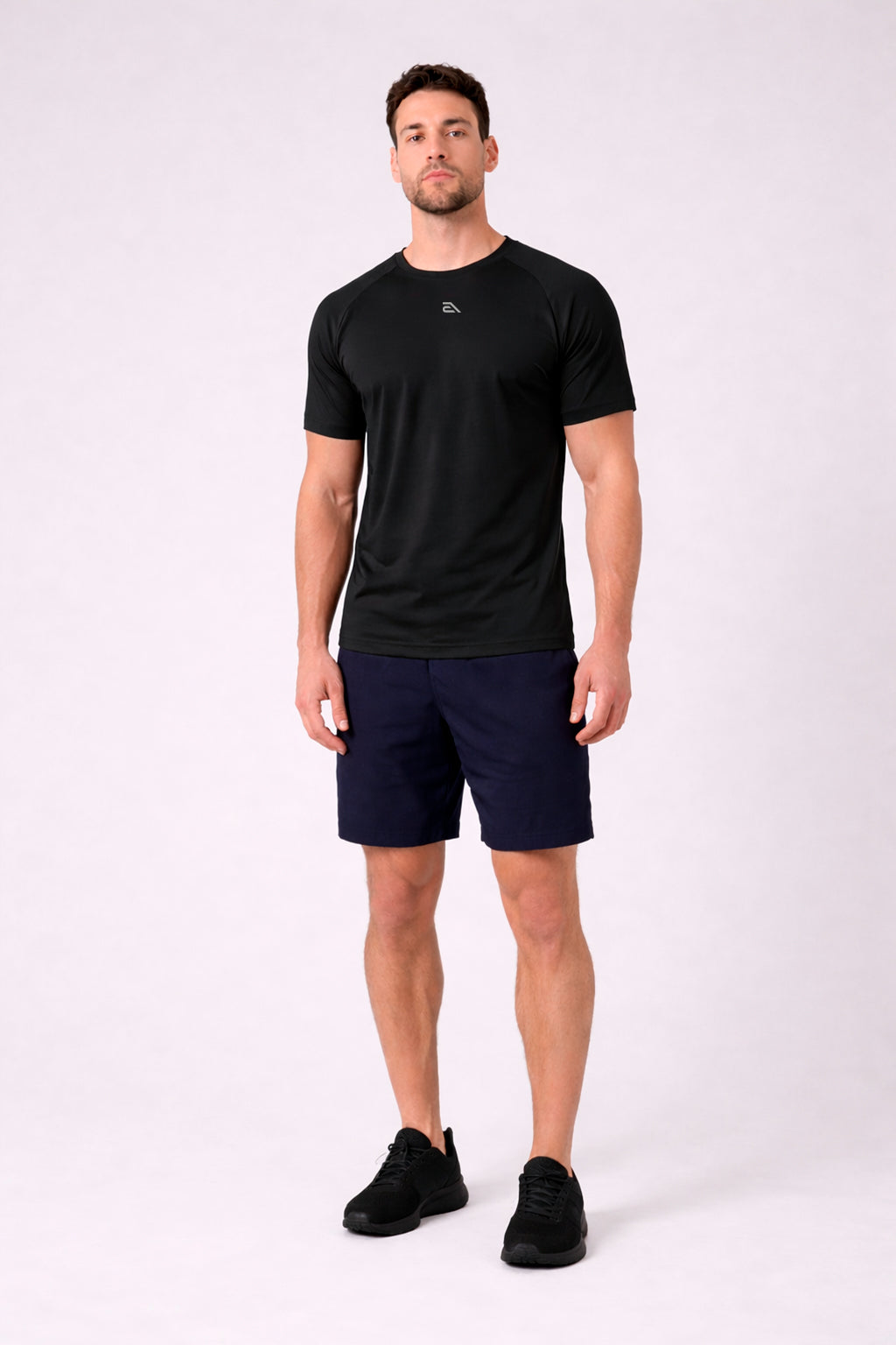 Camiseta Masculina Raglan Dry Proteção Solar UV Estampa Aveloz Corrida Academia Ciclismo Esporte Preto