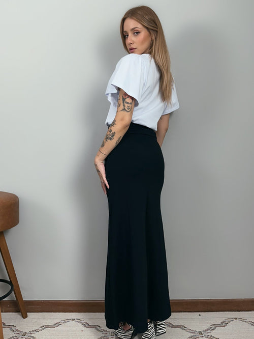 Blusa de Algodão Manga Bufante- Branca Branco