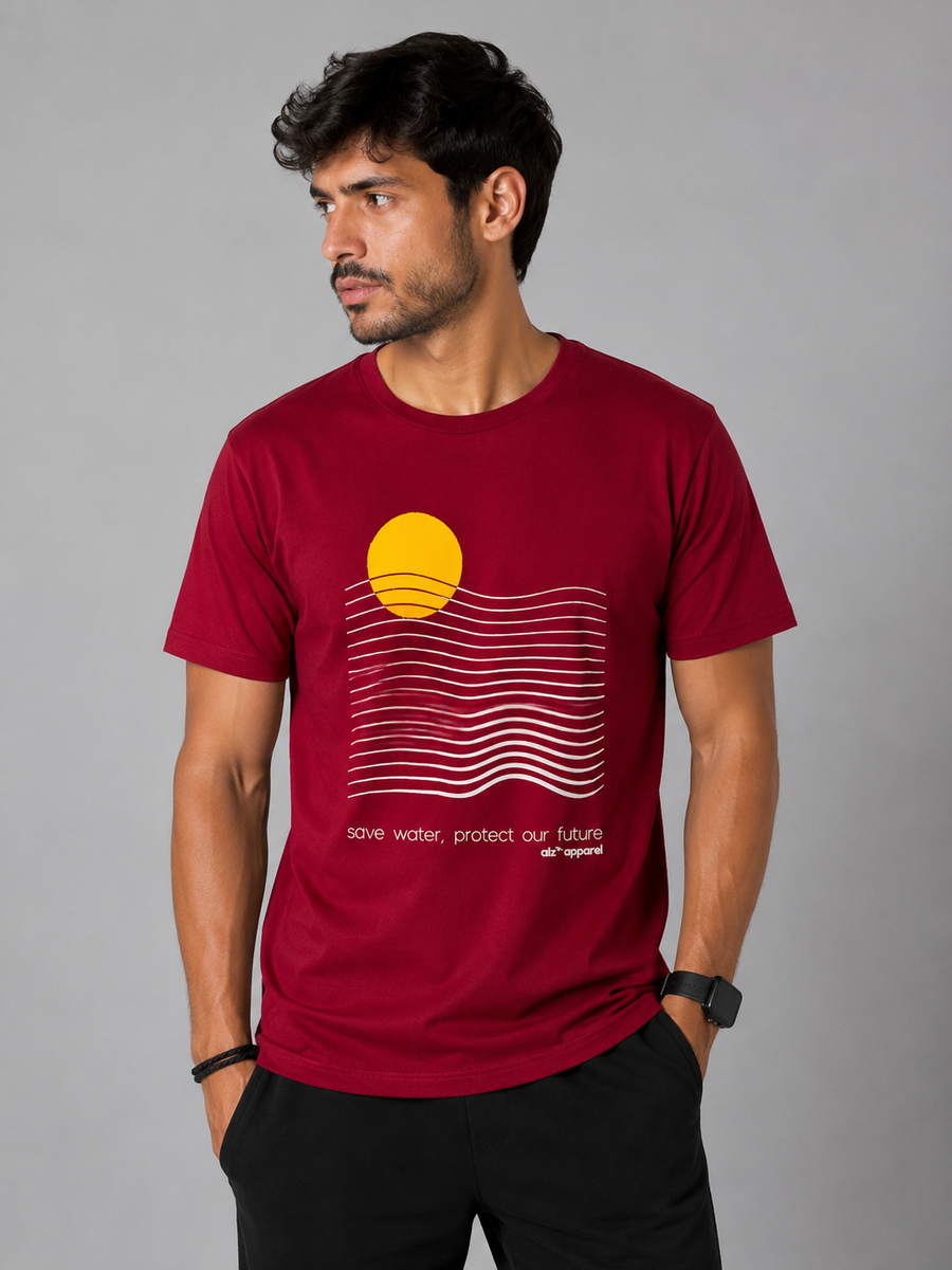 Camiseta Aveloz Wave- Bordo