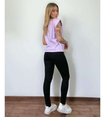 Regata Feminina Aveloz Ombro Caido- Lilás