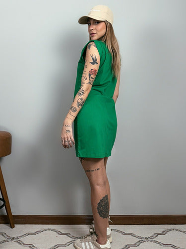 Vestido Aveloz Camisetão Muscle Tee Regata Verde Bandeira