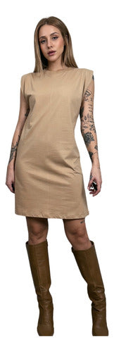 Vestido Aveloz Camisetão Muscle Tee Regata Caramelo