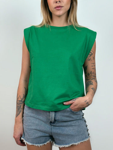 Camiseta Aveloz Feminina Muscle Tee Verde Bandeira