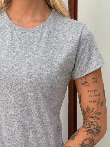 Vestido T-shirt Camisetão Aveloz Cinza Mescla