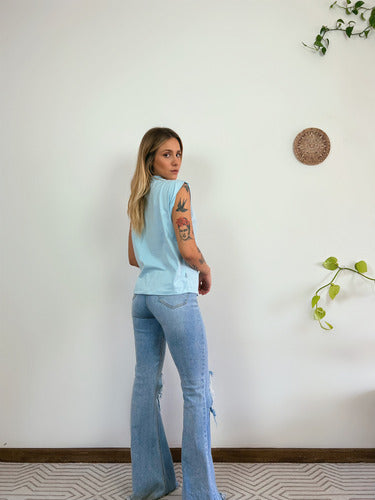Camiseta Aveloz Feminina Muscle Tee Azul Claro