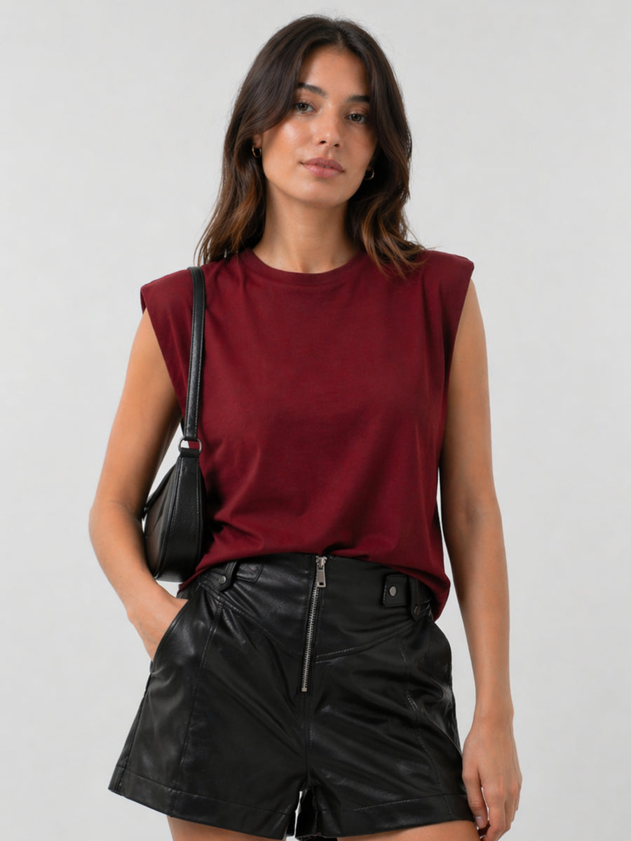 Camiseta Aveloz Feminina Muscle Tee Bordô