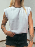Camiseta Básica Feminina Muscle Tee Branca