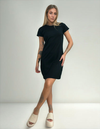 Vestido T-shirt Camisetão Aveloz Preto