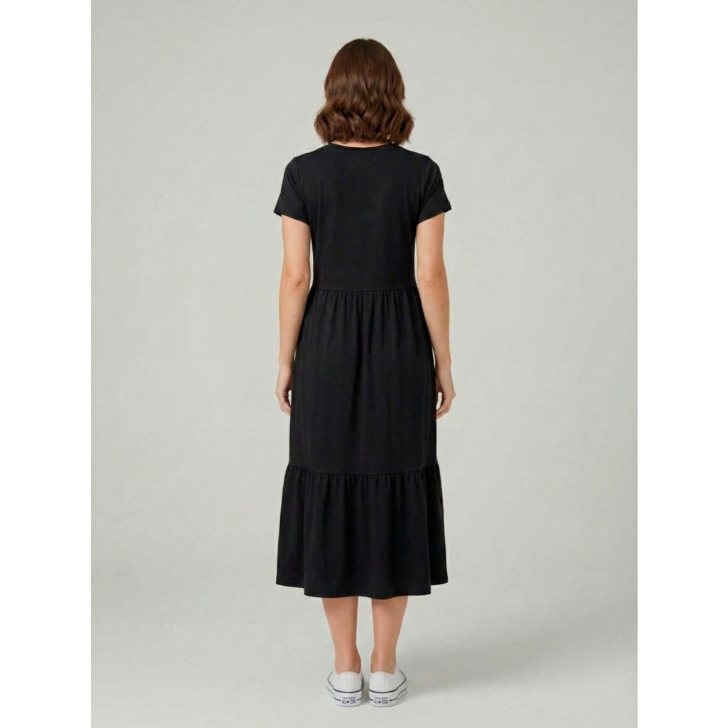 Vestido Midi Três Marias Feminino Aveloz de Algodão Estampa Gato Animal Print