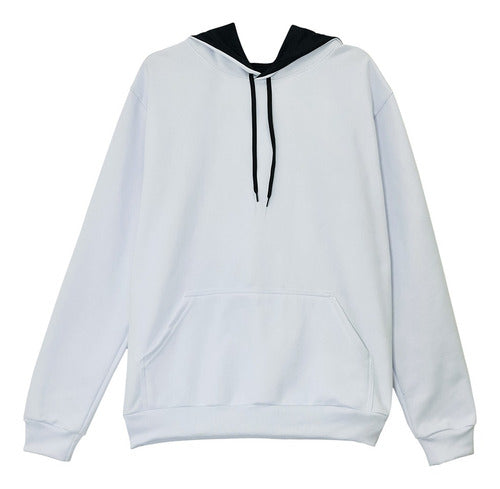 Moletom Aveloz Duo Color Branco E Preto Branco